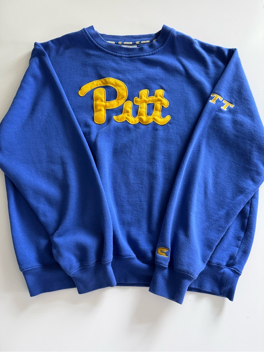Colosseum Blue & Gold 'Pitt' Crewneck Sweater
